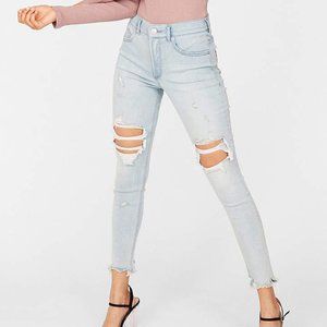 ☀️ Express Distressed Light Washed Skinny Jeans
